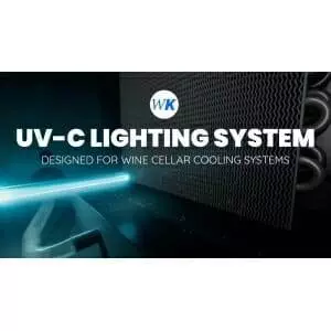 Wine cellar cooling systems enhanced with WhisperKOOL UV-C Lighting System.